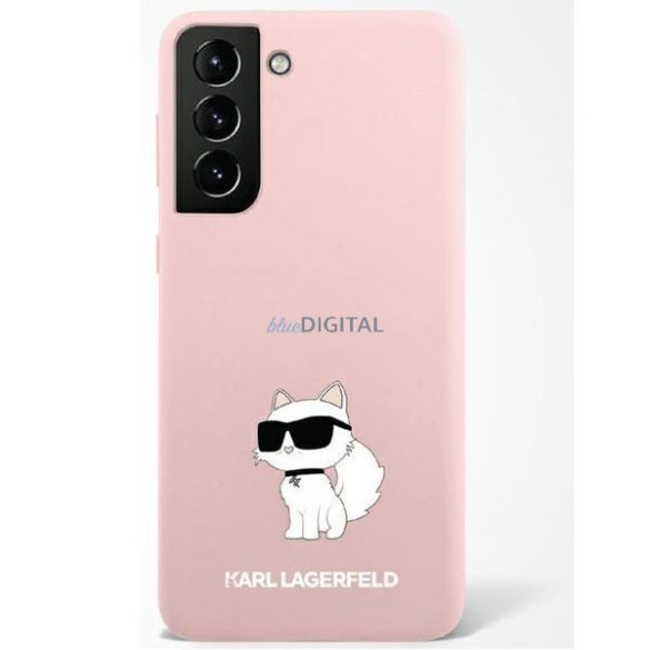 Karl Lagerfeld KLHCS23SSNCHBCP Samsung Galaxy S23 S911 keménytok rózsaszín/rózsaszín szilikon Choupette