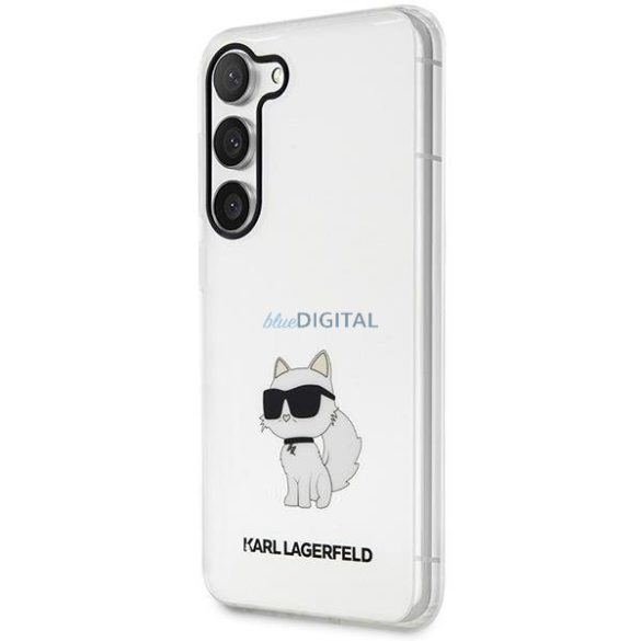 Karl Lagerfeld KLHCS23SHNCHTCT Samsung Galaxy S23 S911 átlátszó keménytok ikonikus Choupette