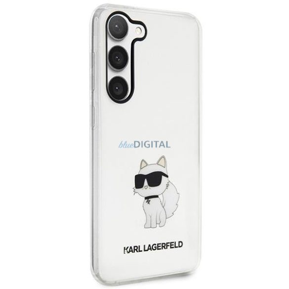 Karl Lagerfeld KLHCS23MHNCHTCT Samsung Galaxy S23+ S916 átlátszó keménytok ikonikus Choupette