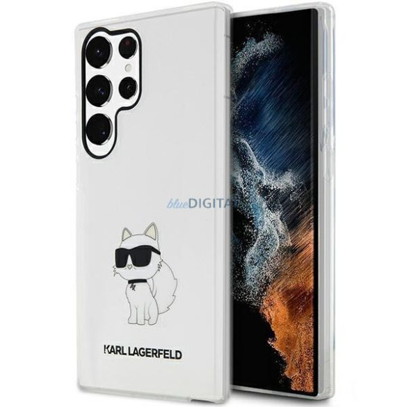 Karl Lagerfeld KLHCS23LHNCHTCT Samsung Galaxy S23 Ultra S918 átlátszó keménytok ikonikus Choupette