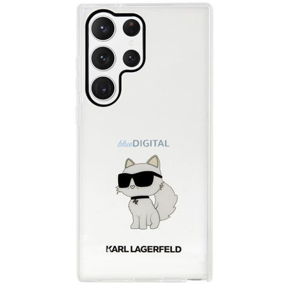 Karl Lagerfeld KLHCS23LHNCHTCT Samsung Galaxy S23 Ultra S918 átlátszó keménytok ikonikus Choupette