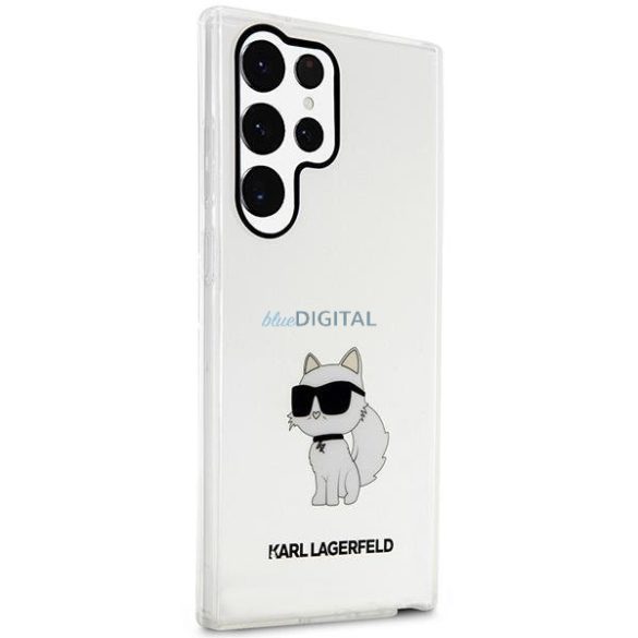 Karl Lagerfeld KLHCS23LHNCHTCT Samsung Galaxy S23 Ultra S918 átlátszó keménytok ikonikus Choupette