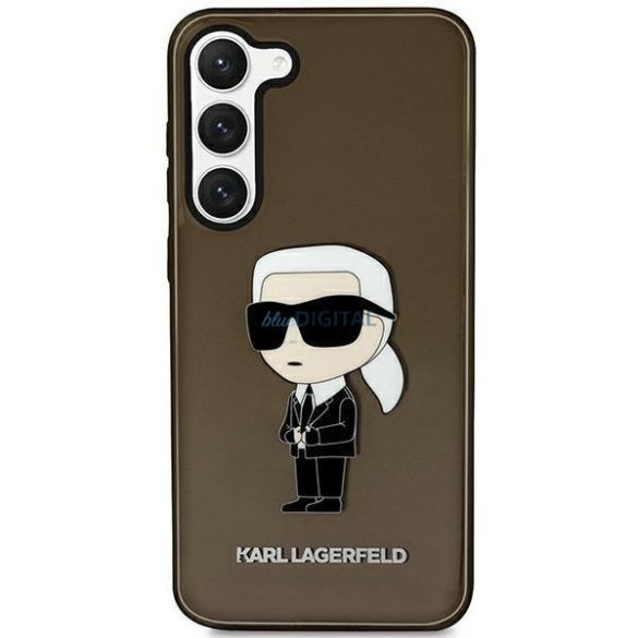 Karl Lagerfeld KLHCS23SHNIKTCK Samsung Galaxy S23 S911 fekete keménytok ikonikus Karl Lagerfeld