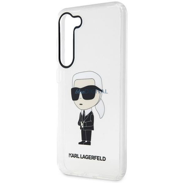 Karl Lagerfeld KLHCS23MHNIKTCT Samsung Galaxy S23+ S916 átlátszó keménytok ikonikus Karl Lagerfeld