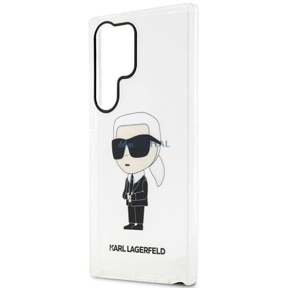 Karl Lagerfeld KLHCS23LHNIKTCT Samsung Galaxy S23 Ultra S918 átlátszó keménytok ikonikus Karl Lagerfeld
