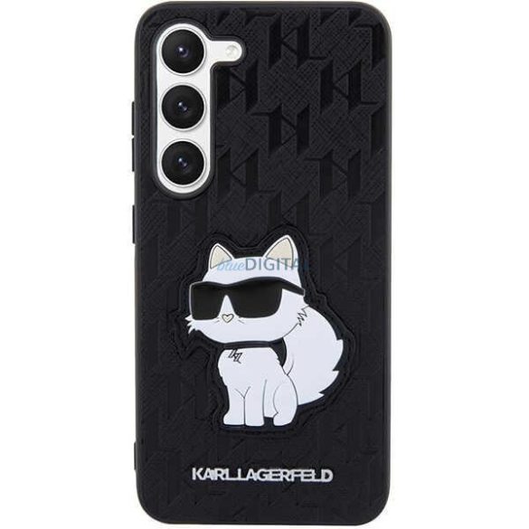 Karl Lagerfeld KLHCS23MSAKLHCPK Samsung Galaxy S23+ S916 keménytok fekete Saffiano Monogram Choupette fekete