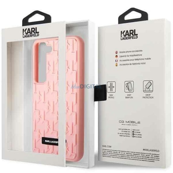 Karl Lagerfeld KLHCS23SRUPKLPP Samsung Galaxy S23 S911 keménytok rózsaszín/rózsaszín 3D monogram