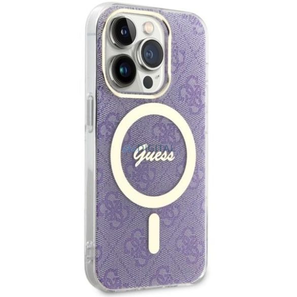 Guess GUHMP14LH4STU iPhone 14 Pro 6,1" lila/lila keménytok 4G MagSafe