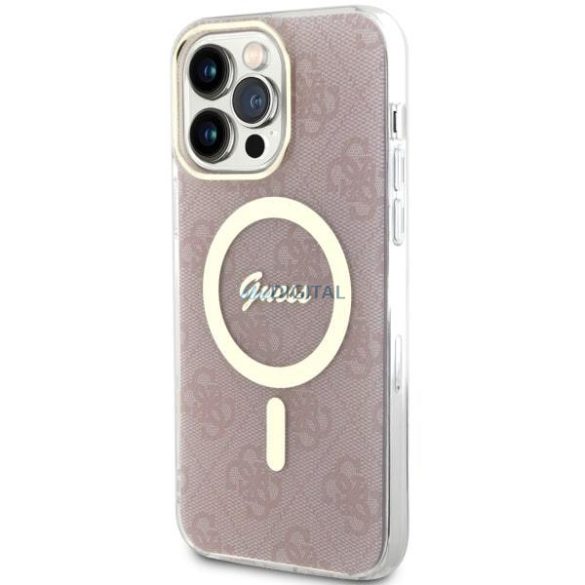 Guess GUHMP14XH4STP iPhone 14 Pro Max 6.7" rózsaszín keménytok 4G MagSafe