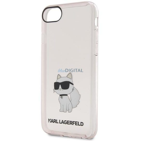 Karl Lagerfeld KLHCI8HNCHTCP iPhone 7/8/ SE 2020/ SE 2022 rózsaszín keménytok ikonikus Choupette