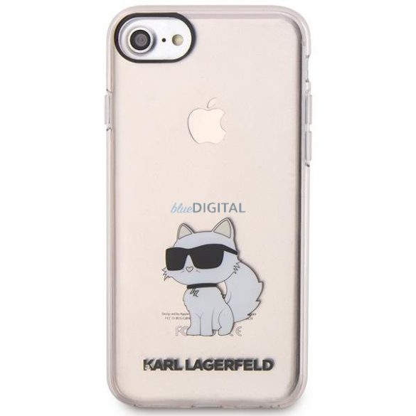 Karl Lagerfeld KLHCI8HNCHTCP iPhone 7/8/ SE 2020/ SE 2022 rózsaszín keménytok ikonikus Choupette