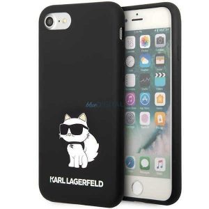 Karl Lagerfeld KLHCI8SNCHBCK iPhone 7/8/ SE 2020/2022 keménytok fekete Szilikon Choupette