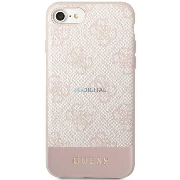 Guess GUHCI8G4GLPI iPhone 7/8/SE 2020/ 2022 rózsaszín keménytok 4G Stripe Collection