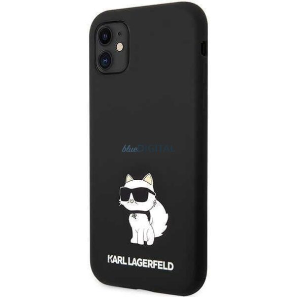 Karl Lagerfeld KLHCN61SNCHBCK iPhone 11/ XR keménytok fekete Szilikon Choupette