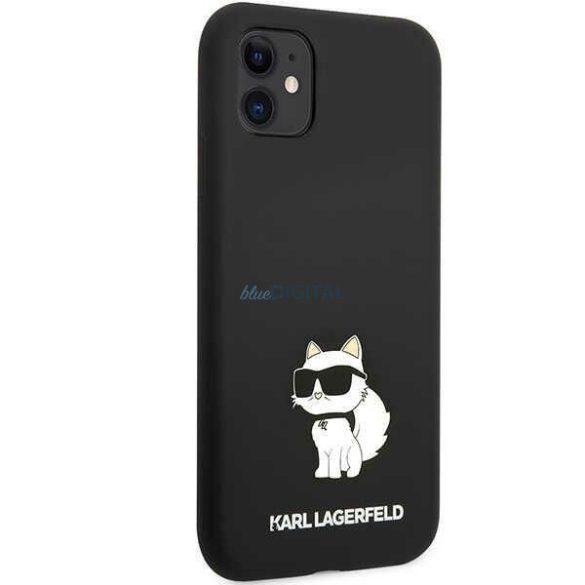 Karl Lagerfeld KLHCN61SNCHBCK iPhone 11/ XR keménytok fekete Szilikon Choupette