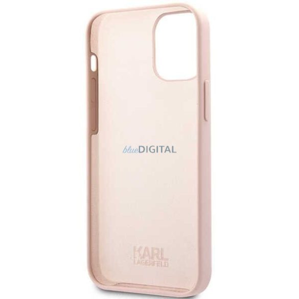 Karl Lagerfeld KLHCP12MSNCHBCP iPhone 12 /12 Pro 6.1" keménytok rózsaszín szilikon Choupette