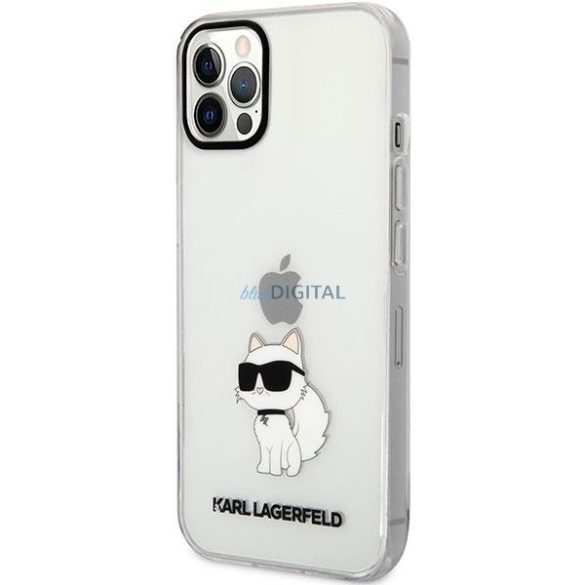 Karl Lagerfeld KLHCP12MHNCHTCT iPhone 12 /12 Pro 6.1" átlátszó keménytok ikonikus Choupette 