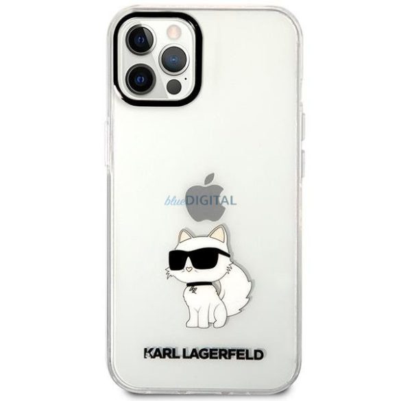Karl Lagerfeld KLHCP12MHNCHTCT iPhone 12 /12 Pro 6.1" átlátszó keménytok ikonikus Choupette 