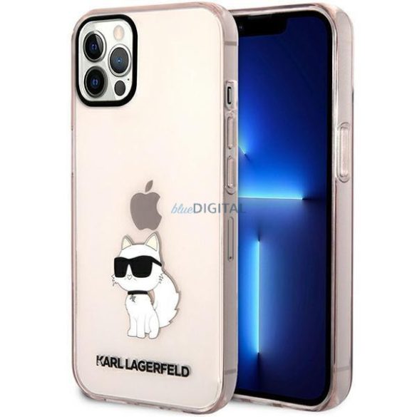 Karl Lagerfeld KLHCP12MHNCHTCP iPhone 12 /12 Pro 6.1" rózsaszín keménytok ikonikus Choupette