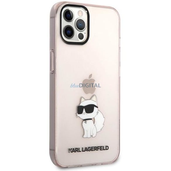 Karl Lagerfeld KLHCP12MHNCHTCP iPhone 12 /12 Pro 6.1" rózsaszín keménytok ikonikus Choupette