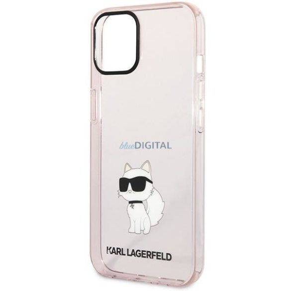Karl Lagerfeld KLHCP12MHNCHTCP iPhone 12 /12 Pro 6.1" rózsaszín keménytok ikonikus Choupette