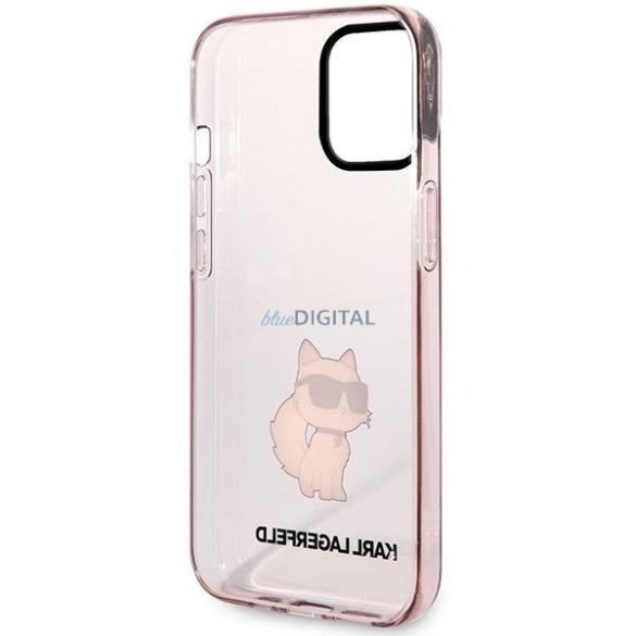 Karl Lagerfeld KLHCP12MHNCHTCP iPhone 12 /12 Pro 6.1" rózsaszín keménytok ikonikus Choupette