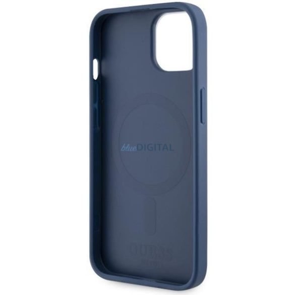 Guess GUHMP14SP4RPSB iPhone 14 6.1" kék keménytok 4G nyomtatott csíkokkal MagSafe