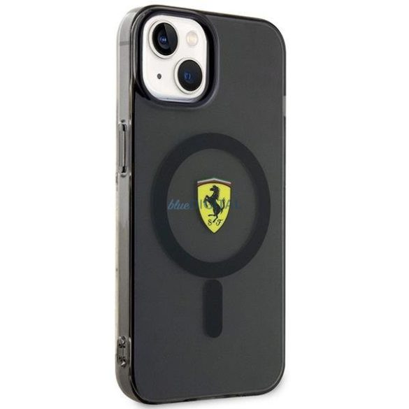 Ferrari FEHMP14SURKK iPhone 14 6.1" fekete keménytok áttetsző Magsafe