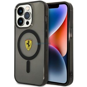 Ferrari FEHMP14LUKK iPhone 14 Pro 6.1" fekete keménytok áttetsző Magsafe