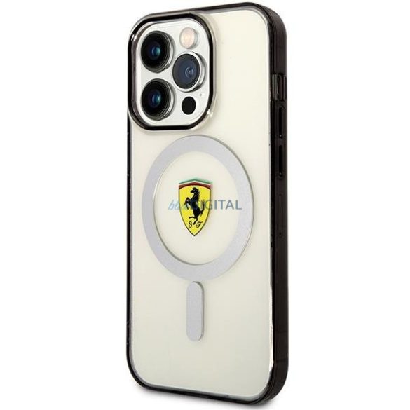 Ferrari FEHMP14LURKT iPhone 14 Pro 6.1" átlátszó keménytok Outline Magsafe
