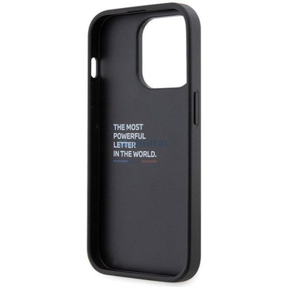 BMW BMHCP14L22GSLK iPhone 14 Pro 6.1" fekete Grip Hot Stamp keménytok