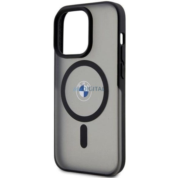 Case BMW BMHMP14LDSLK iPhone 14 Pro 6.1" fekete keménytok logózott MagSafe