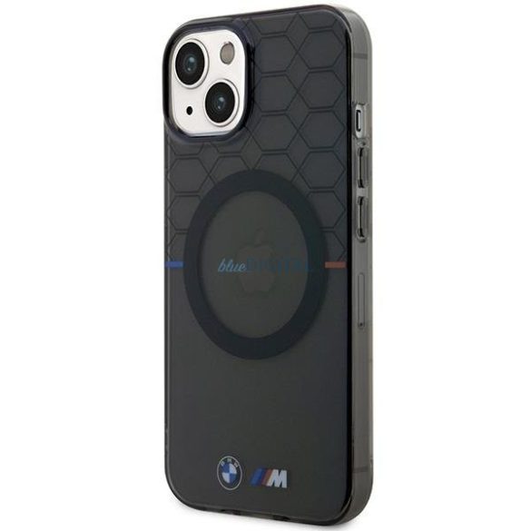 BMW BMHMP14SHGPK iPhone 14 6.1" szürke mintás MagSafe tok