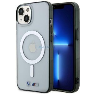 BMW BMHMP14SHCRS iPhone 14 6.1" átlátszó keménytok ezüst gyűrű MagSafe