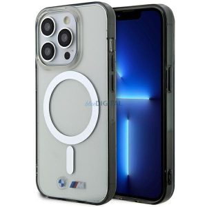 BMW BMHMP14LHCRS iPhone 14 Pro 6.1" átlátszó keménytok ezüst MagSafe gyűrűvel