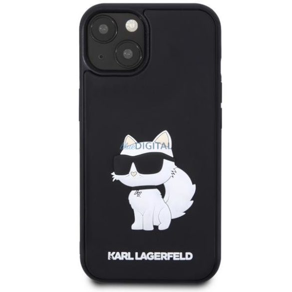 Karl Lagerfeld KLHCP14M3DRKHNK iPhone 14 Plus 6,7" fekete/fekete keménytokos gumi Choupette 3D