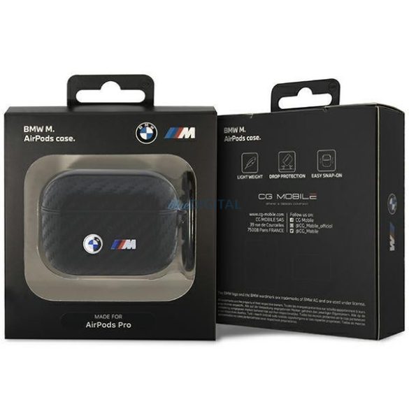 BMW BMAPWMPUCA2 AirPods Pro tok fekete Carbon dupla fém logó