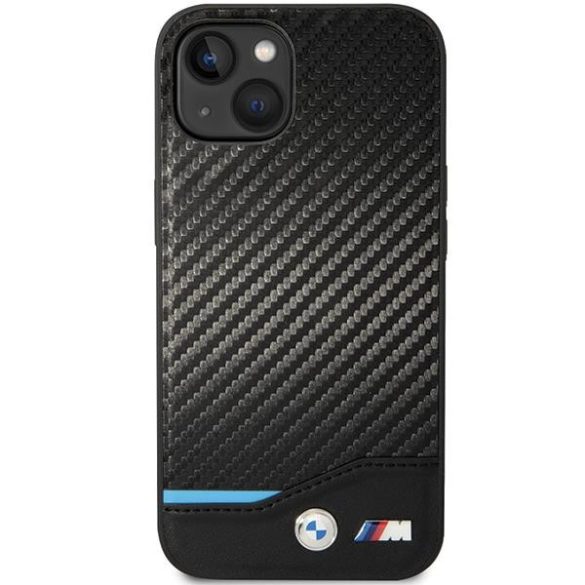 Tok BMW BMHCP13M22NBCK iPhone 13 6.1" fekete bőr Carbon