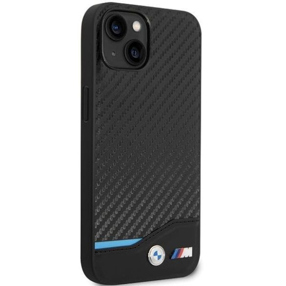 Tok BMW BMHCP13M22NBCK iPhone 13 6.1" fekete bőr Carbon