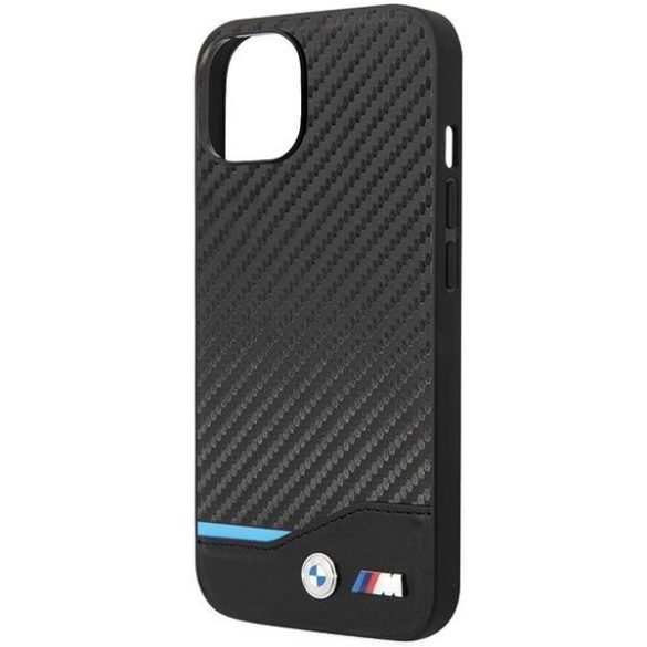 Tok BMW BMHCP13M22NBCK iPhone 13 6.1" fekete bőr Carbon