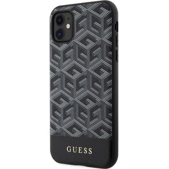 Guess GUHMN61HGCFSEK iPhone 11 / Xr 6.1" fekete keménytok GCube csíkos