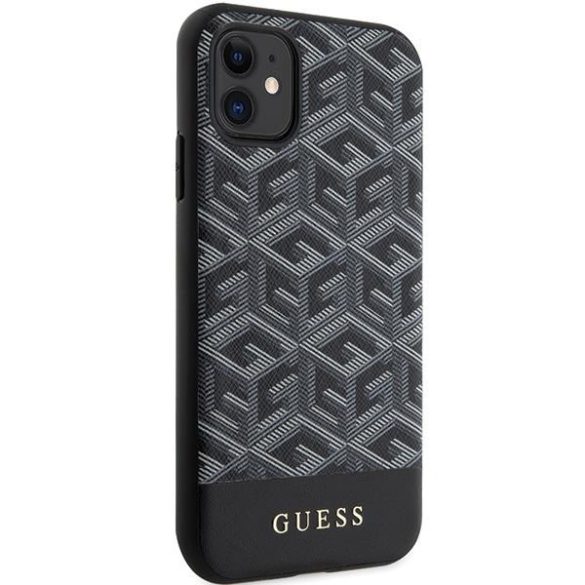 Guess GUHMN61HGCFSEK iPhone 11 / Xr 6.1" fekete keménytok GCube csíkos