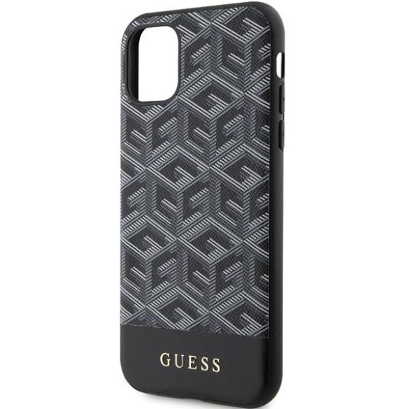 Guess GUHMN61HGCFSEK iPhone 11 / Xr 6.1" fekete keménytok GCube csíkos