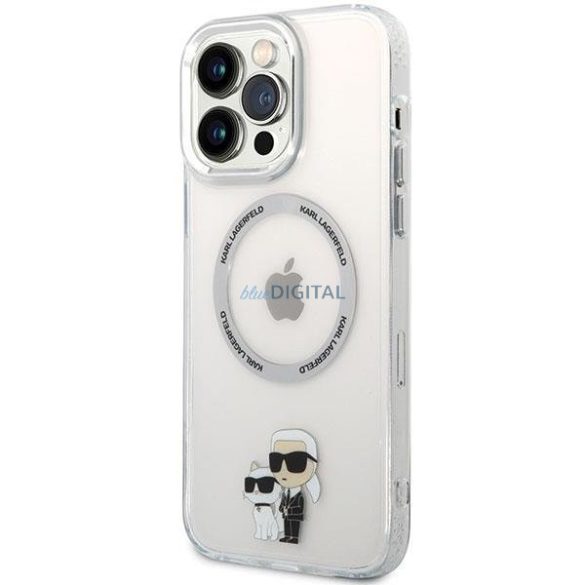 Karl Lagerfeld KKLHMP13XHNKCIT iPhone 13 Pro Max 6.7" keménytok átlátszó, iconic Karl&Choupette Magsafe