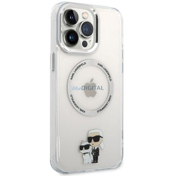 Karl Lagerfeld KKLHMP13XHNKCIT iPhone 13 Pro Max 6.7" keménytok átlátszó, iconic Karl&Choupette Magsafe