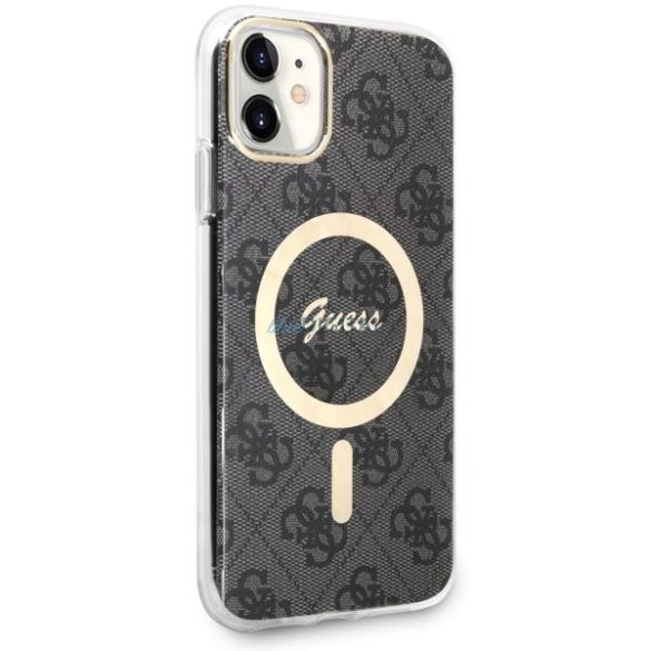 Guess GUHMN61H4STK iPhone 11 6.1" fekete keménytok 4G MagSafe