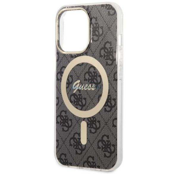 Guess GUHMP13LH4STK iPhone 13 Pro / 13 6.1" fekete keménytok 4G MagSafe