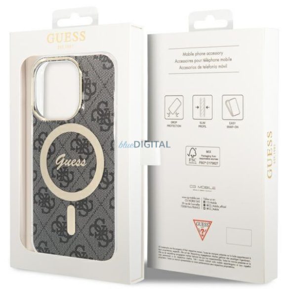 Guess GUHMP13LH4STK iPhone 13 Pro / 13 6.1" fekete keménytok 4G MagSafe