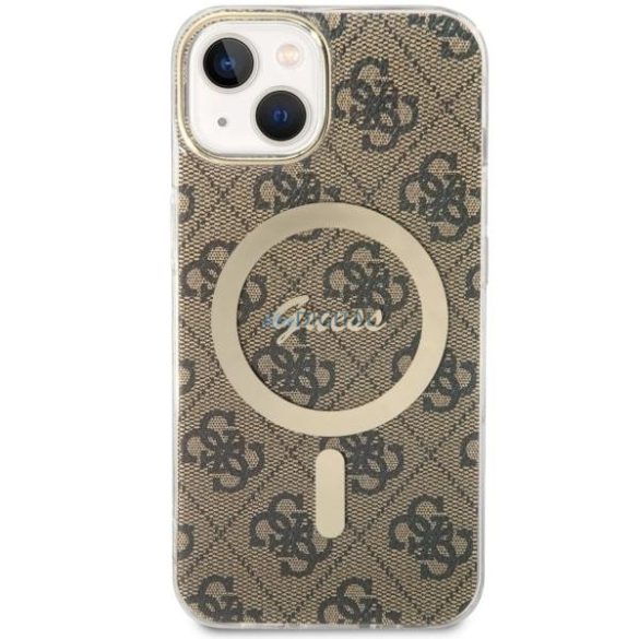 Guess GUHMP14MH4STW iPhone 14 Plus 6.7" barna/barna keménytok 4G MagSafe