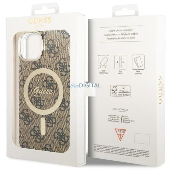 Guess GUHMP14MH4STW iPhone 14 Plus 6.7" barna/barna keménytok 4G MagSafe